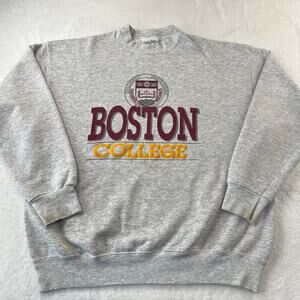 Velva Sheen Boston College vintage Gray Distressed crewneck Sweatshirt size XL